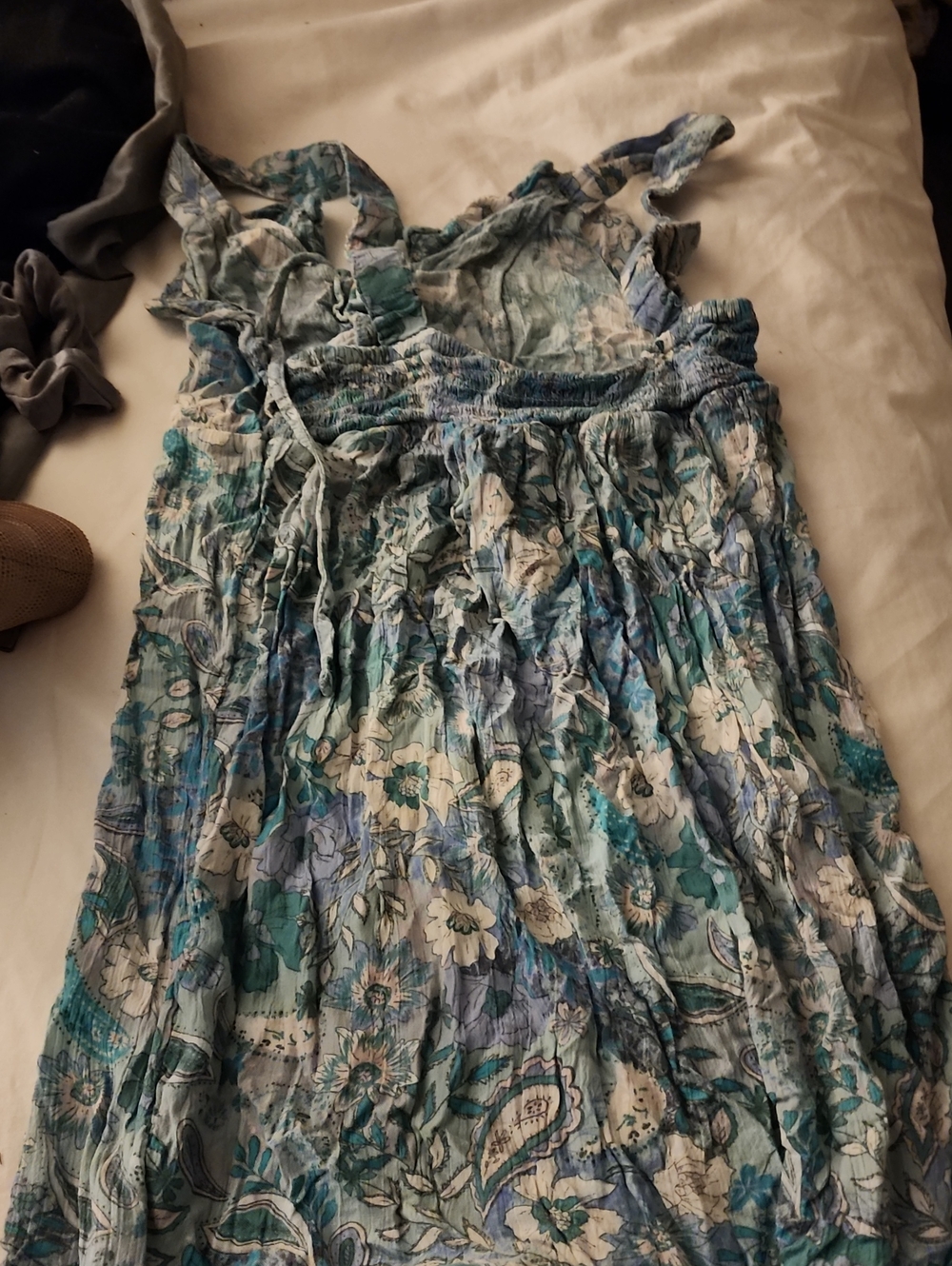 SO Women's Teal & Blue Floral Maxi Dress